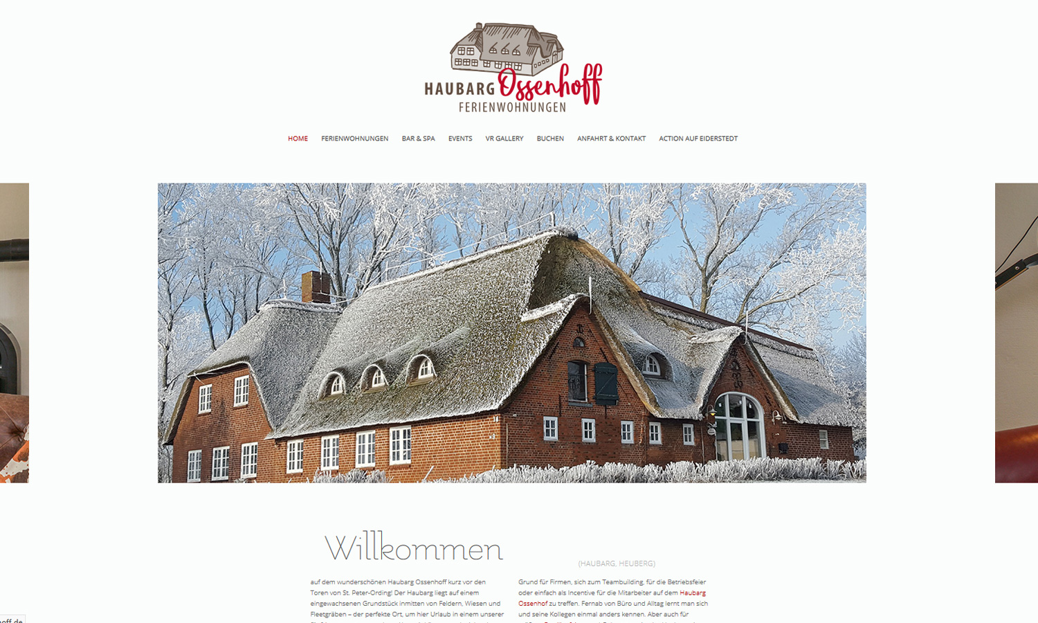 Webseiten Haubarg Ossenhoff