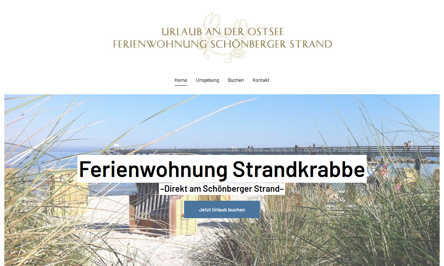 Webseiten Strandkrabbe